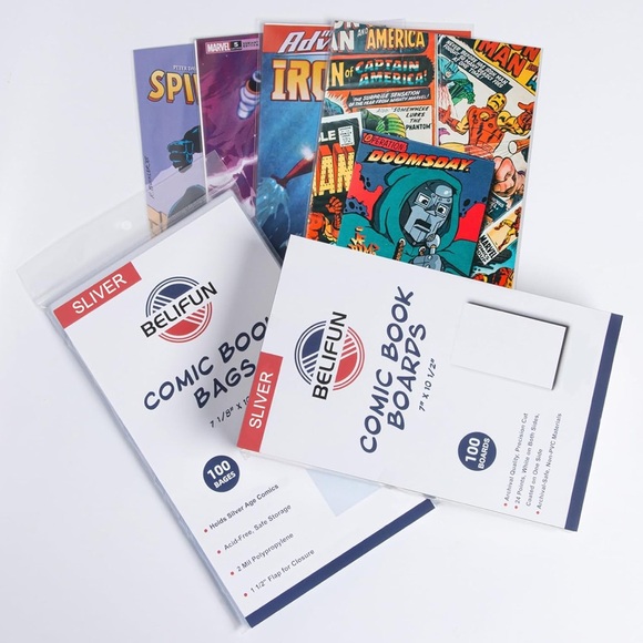 Belifun Silver Comic Book Bags and Boards 100 CT - Picture 6 of 8